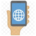 Hand Holding Smartphone Icon