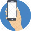 Hand Holding Smartphone Icon