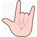 Hand Symbol I Love You  Icon