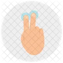 Zwei Finger Beruhren Symbol