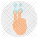 Bewegen Hoch Finger Symbol