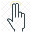 Zwei Finger Tippen Symbol