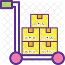 Moving Trolley Box Icon