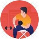 Hantelubungen Gewichtheben Fitnesstraining Symbol