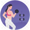 Hantelubungen Gewichtheben Fitnesstraining Symbol