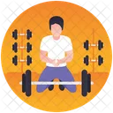 Hantelubungen Gewichtheben Fitnesstraining Symbol