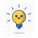 Happy Lightbulb Cute Lightbulb Lightbulb Icon