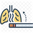 Harmful Lung Smoke Icon