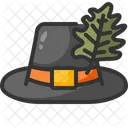 Hat Thanksgiving Pilgrim Icône