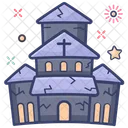 Haunted House Cartoon House Ghost House Icon