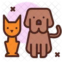 Haustiere Katze Hund Symbol