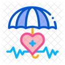 Heart Cardio Umbrella Icon