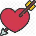 Heart Arrow Through Icon