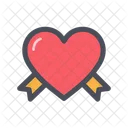 Heart And Ribbon  Icon