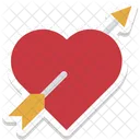 Heart Arrow Love Archery Icon