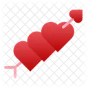 Heart Arrow Heart Love Icon