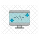 Heartbeat Monitor Colored Outline Style Medical Icon Hospital アイコン