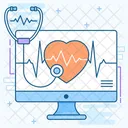 Cardiogram Electrocardiogram Ecg Monitor Icon