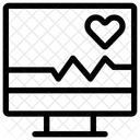 Electrocardiogram Heartbeat Emergency アイコン