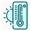 Heat High Temperature Thermometer Icon