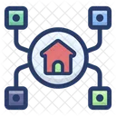 Heimnetzwerk Hausnetzwerk Smart Home Symbol