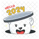 Hello 2024 Hello Bear Hello Teddy Symbol