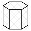 3 D Hexagonal Prism Shape Symbol