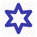 Hexagram Jewish Judaism Icône