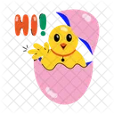 Hi Egg Hatching Chick Icône