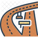 Highway State Highway Road Thoroughfare Roadway Superhighway Four Lane Icon