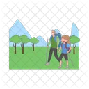 Hiking Mountain Nature Icon