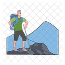 Hiking Mountain Nature Icon