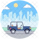 Hiking Jeep Automobile Car Icon