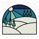 Hill Mountain Landscape Icon