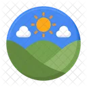 Hill Mountain Tree Icon