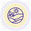 Hill Landscape Nature Icon