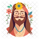 Man Hippie Lifestyle Icon