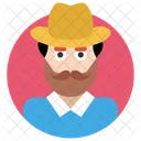 Hipster Reformer Beard Man Icon