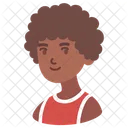 Hombre afro  Icono