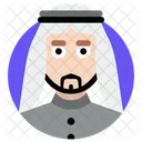 Hombre Arabe Kandura Persona Arabe Icono