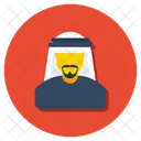 Hombre Arabe Kandura Persona Arabe Icono