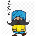 Hombre Bigote Hombre Hombre Punjabi Icono