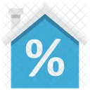 Home Percentage Sign Property Value Icon