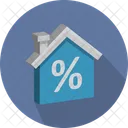 Home Percentage Sign Property Value Icon