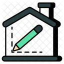 Blueprint Home Design House Map Icon