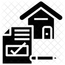 주택 문서 재산 서류 주택 융자 문서 아이콘