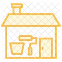 Home Renovation Duotone Line Icon Icono