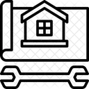 주택 개조 집 수리 아이콘