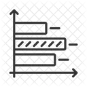 Horizontal Bar Chart Comparing Products Marketing Analysis Icon