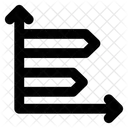 Horizontales Balkendiagramm  Symbol